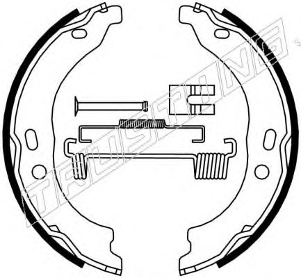 TRUSTING 034.118K Brake Shoe Set, parking brake